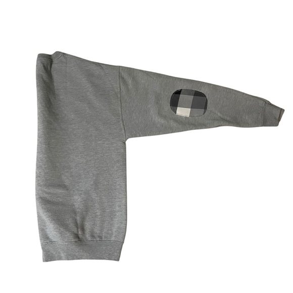 Unique Remade Love Like Jesus Holiday Christmas Gray Sweatshirt Size XL ooak - Picture 5 of 6